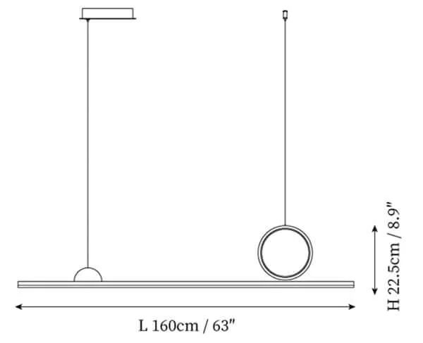 Circle Linear Pendant Lamp