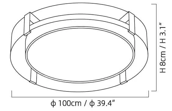 Round Low Profile Ceiling Light