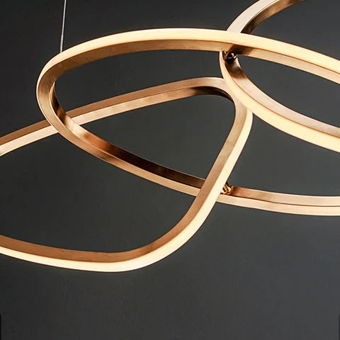 Irregular Chainlink LED Plating Modern Chandeliers - Dazuma