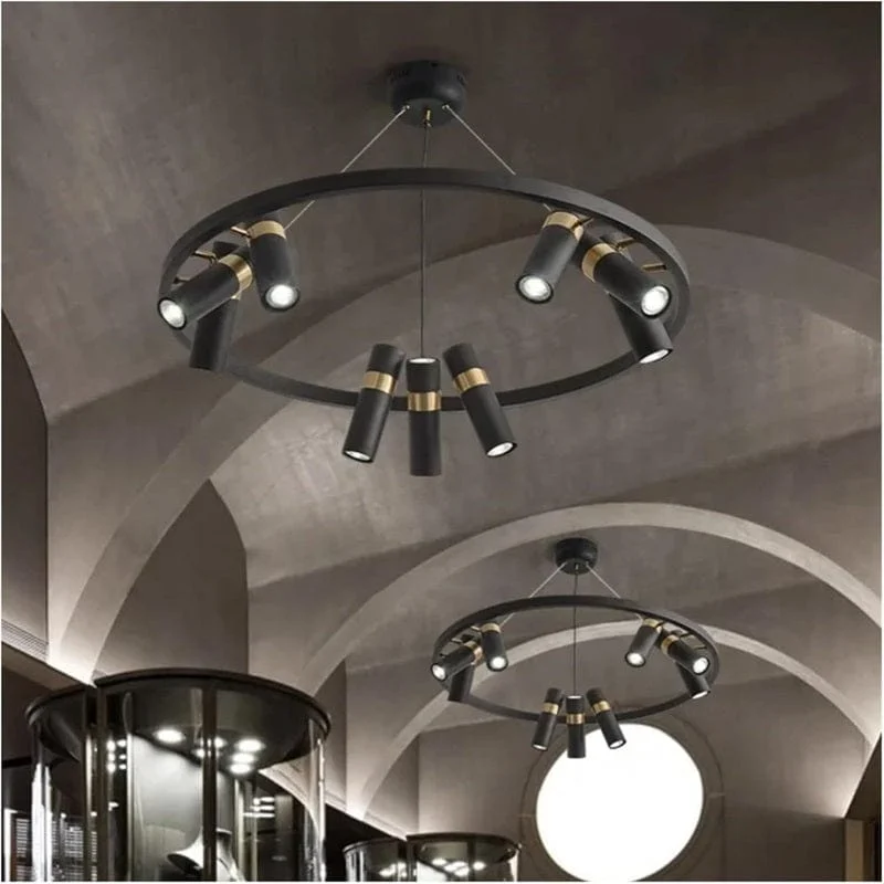 Lemon - Adjustable Black Metal LED Pendant Light for Living Room-Homelova