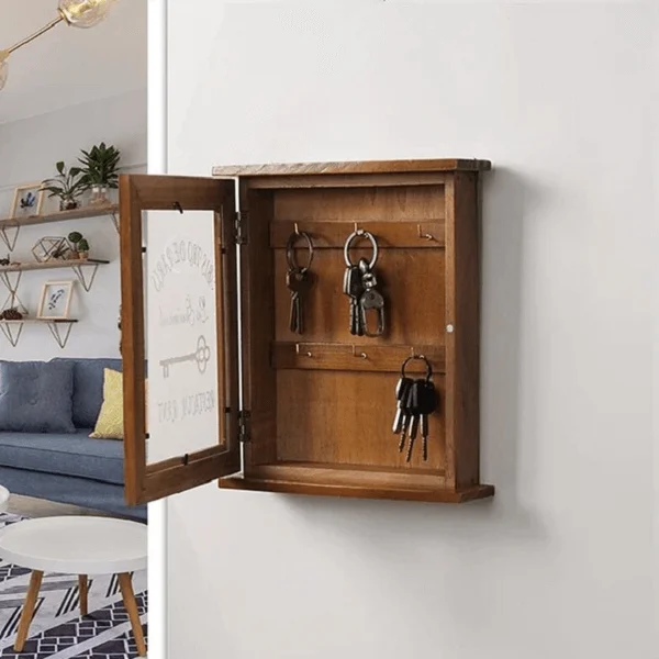 Alistair - Wooden Key Storage Cabinet-Homelova
