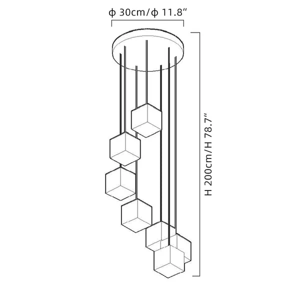 marble box creative chandelier