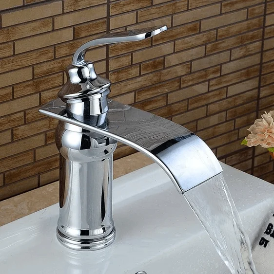 Ames - Vintage Brass Waterfall Faucet-Homelova
