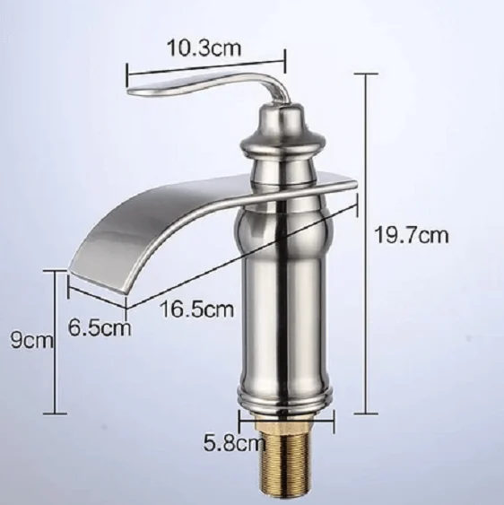 Ames - Vintage Brass Waterfall Faucet-Homelova