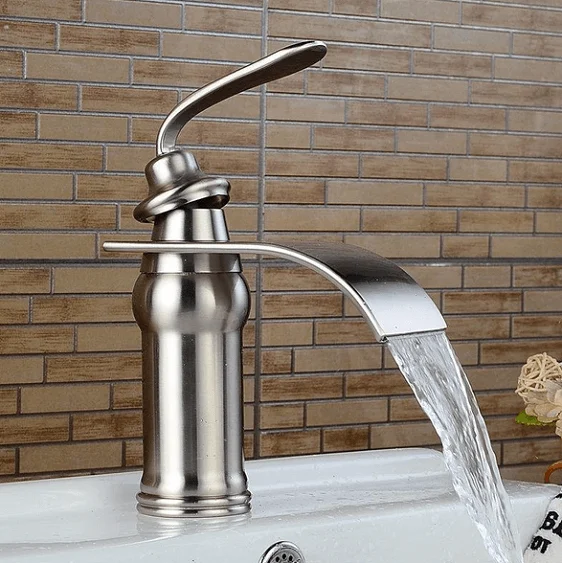 Ames - Vintage Brass Waterfall Faucet-Homelova