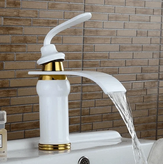 Ames - Vintage Brass Waterfall Faucet-Homelova