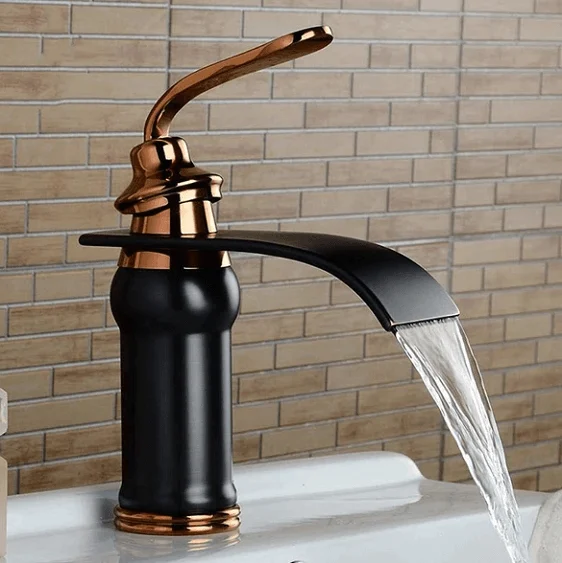 Ames - Vintage Brass Waterfall Faucet-Homelova