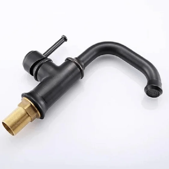 Anaia - Vintage Style Brass Bathroom Faucet-Homelova