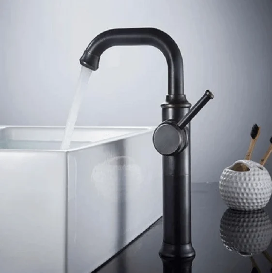 Anaia - Vintage Style Brass Bathroom Faucet-Homelova