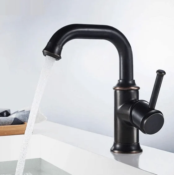 Anaia - Vintage Style Brass Bathroom Faucet-Homelova