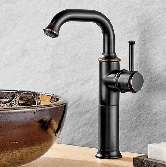 Anaia - Vintage Style Brass Bathroom Faucet-Homelova