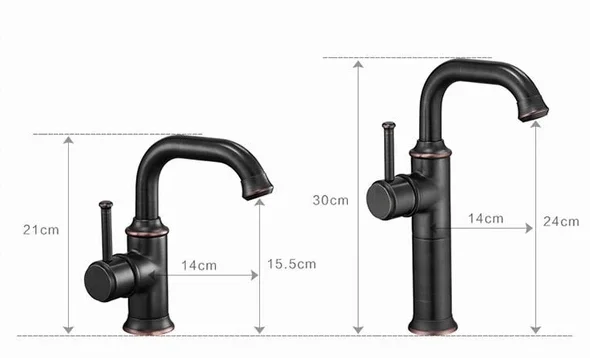 Anaia - Vintage Style Brass Bathroom Faucet-Homelova