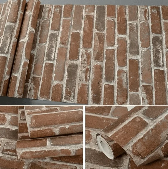 Carter - Rustic Vintage 3D Faux Brick Wallpaper Roll-Homelova