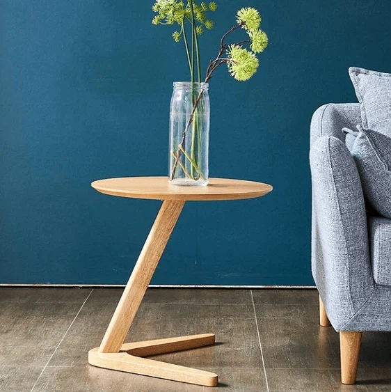 Claude - Vintage Wooden Round Coffee Table-Homelova