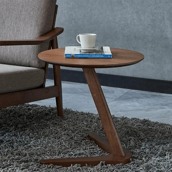 Claude - Vintage Wooden Round Coffee Table-Homelova