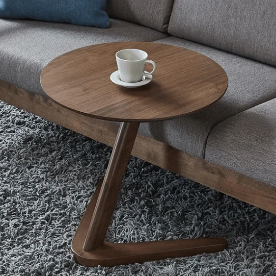 Claude - Vintage Wooden Round Coffee Table-Homelova