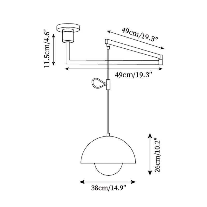Color Swing Arm Pendant Light-Homelova