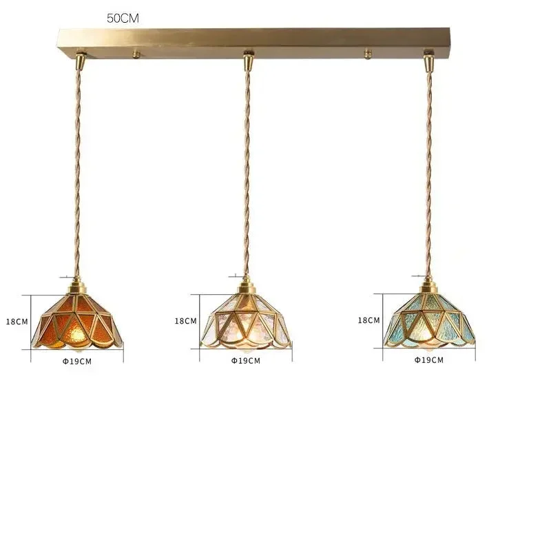 Dala - Vintage Stained Glass Pendant Light-Homelova