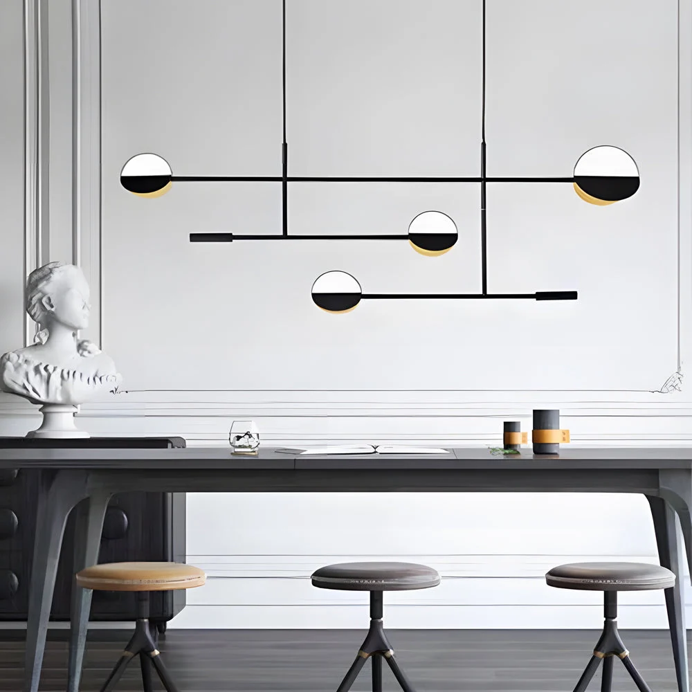 Chic Modern Adjustable Color Temperature LED Iron Linear Pendant Lamp-Homelova