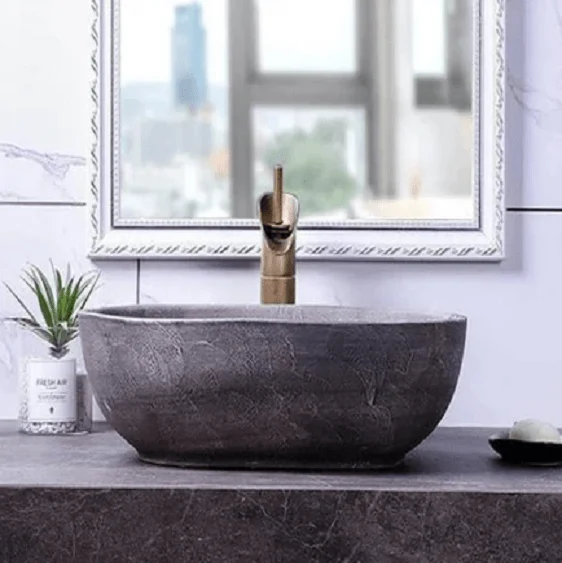 Laila - Vintage Antique Cement Wash Basin-Homelova