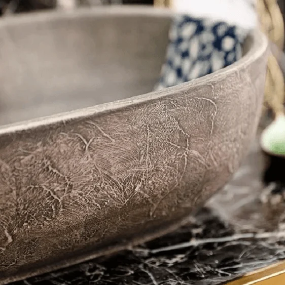 Laila - Vintage Antique Cement Wash Basin-Homelova
