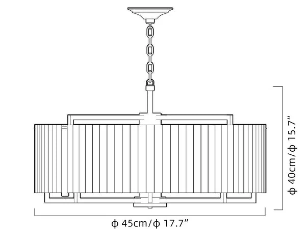 Round marble chandelier
