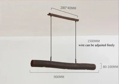 Mey - Rustic Linear Style Pendant Lamp Made of Natural Bamboo-Homelova