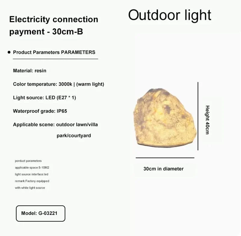 Mikkel - Garden Stone Outdoor Light-Homelova