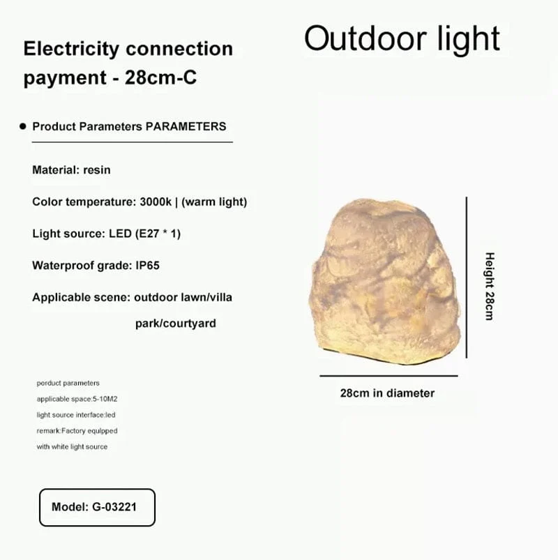 Mikkel - Garden Stone Outdoor Light-Homelova
