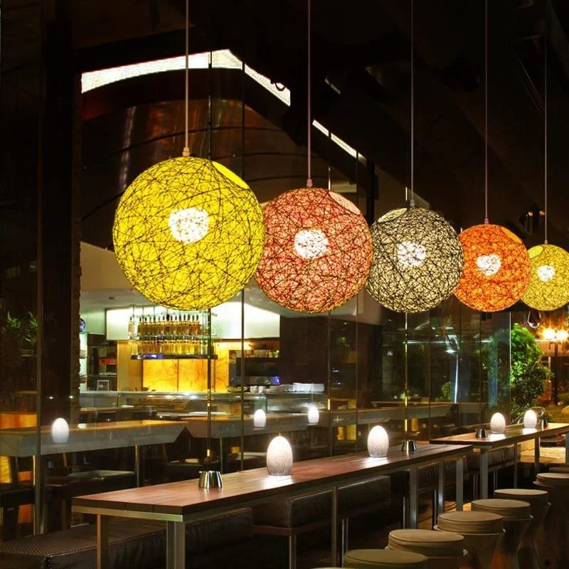Hilde - Vintage Wicker Pendant Lamp-Homelova