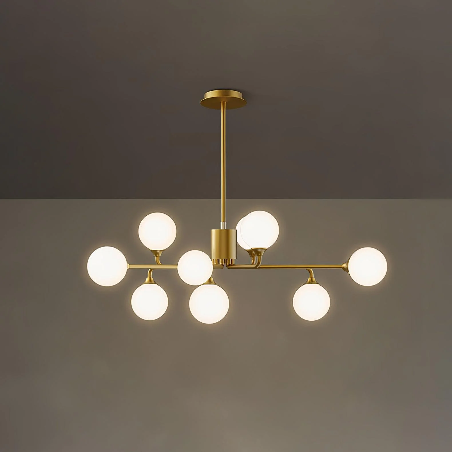 Staggered Glass Globes Chandelier-Homelova