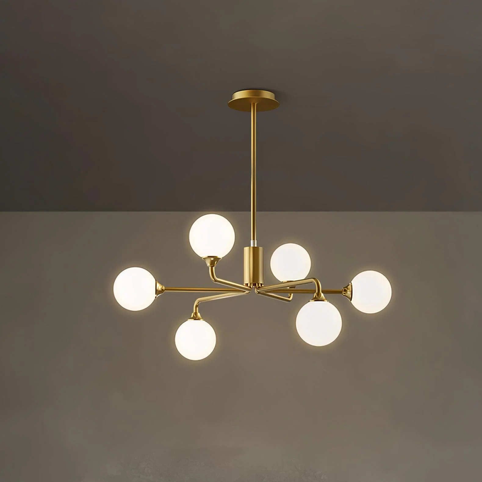 Staggered Glass Globes Chandelier-Homelova
