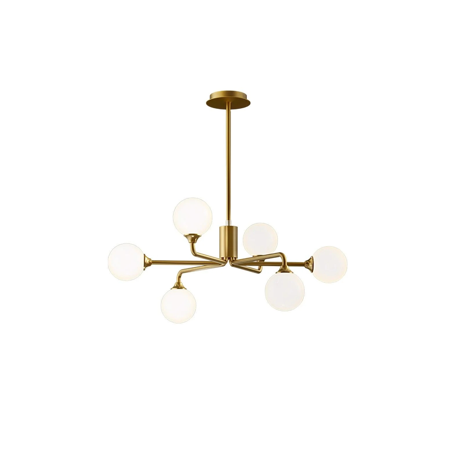 Staggered Glass Globes Chandelier-Homelova