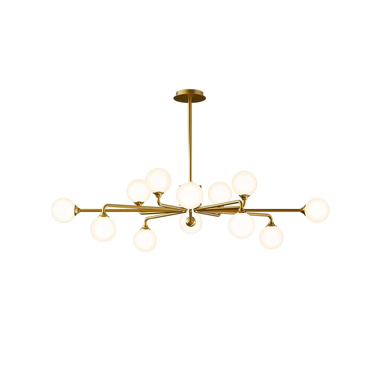 Staggered Glass Globes Chandelier-Homelova