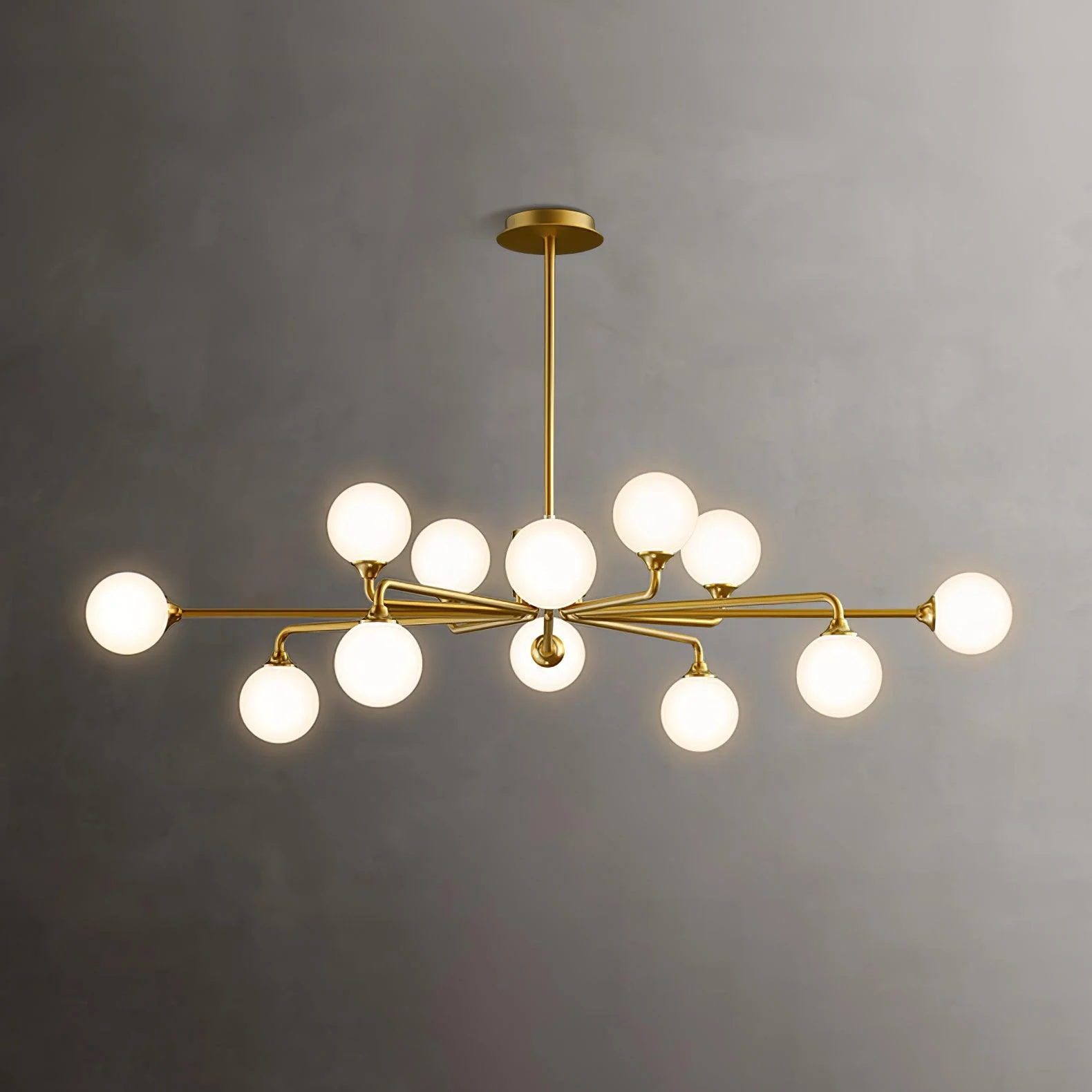 Staggered Glass Globes Chandelier-Homelova