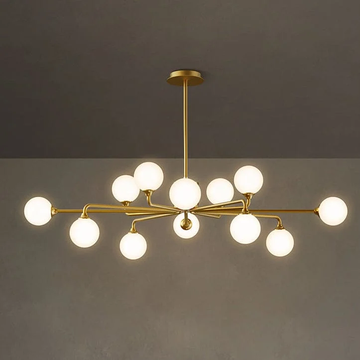 Staggered Glass Globes Chandelier-Homelova