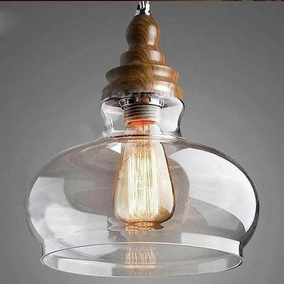 Thalia - Clear Glass Vintage Antique Hanging Light-Homelova