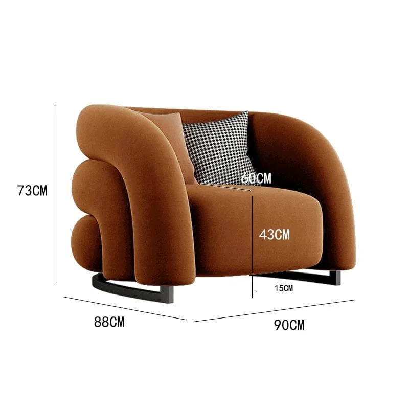 Theo - Lumbar Support Design Living Room Chairs Bedroom Nordic-Homelova