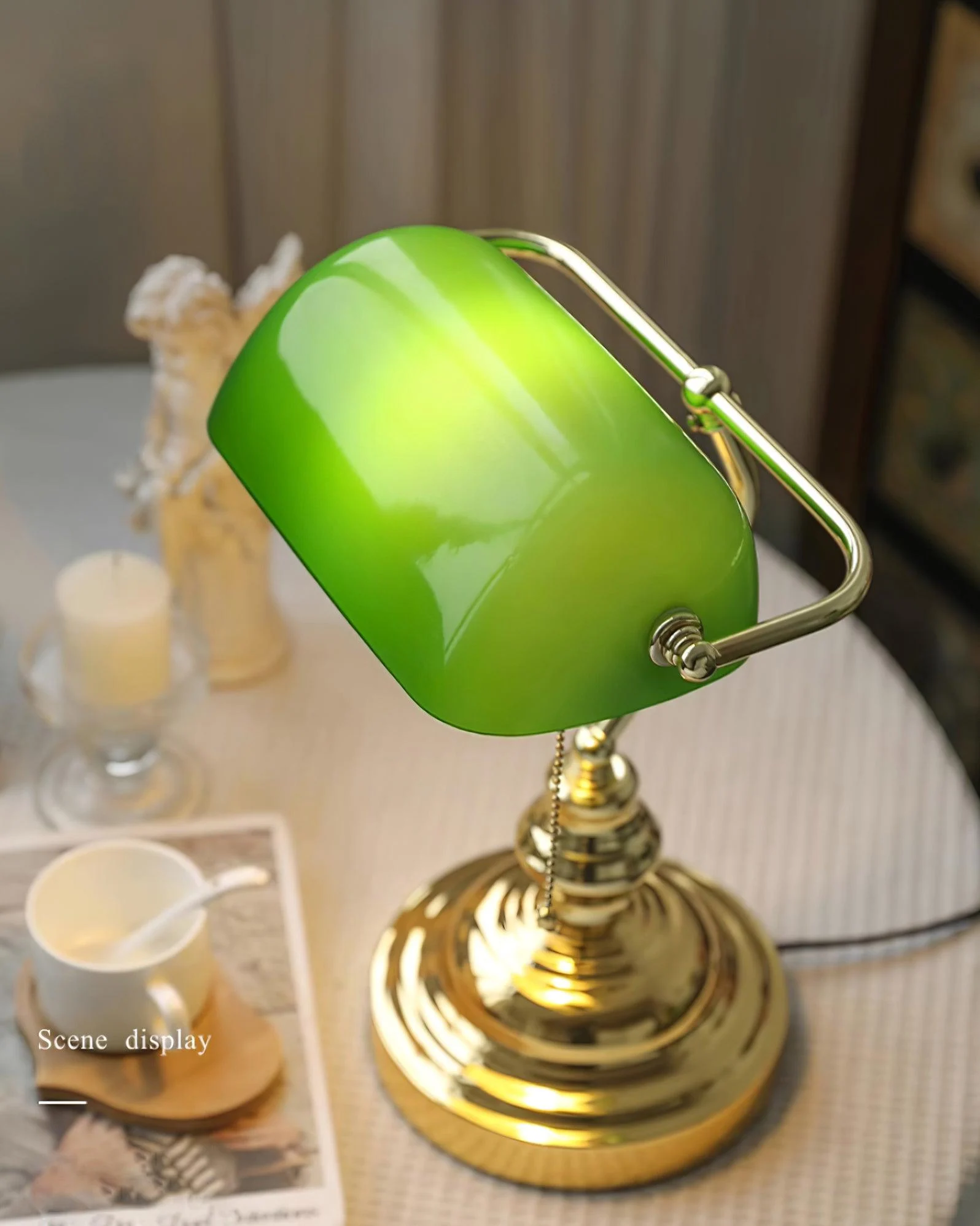 Vintage Bankers Table Lamp-Homelova
