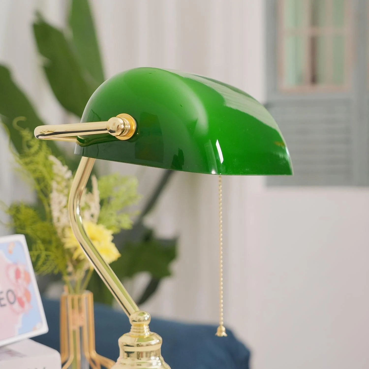 Vintage Bankers Table Lamp-Homelova