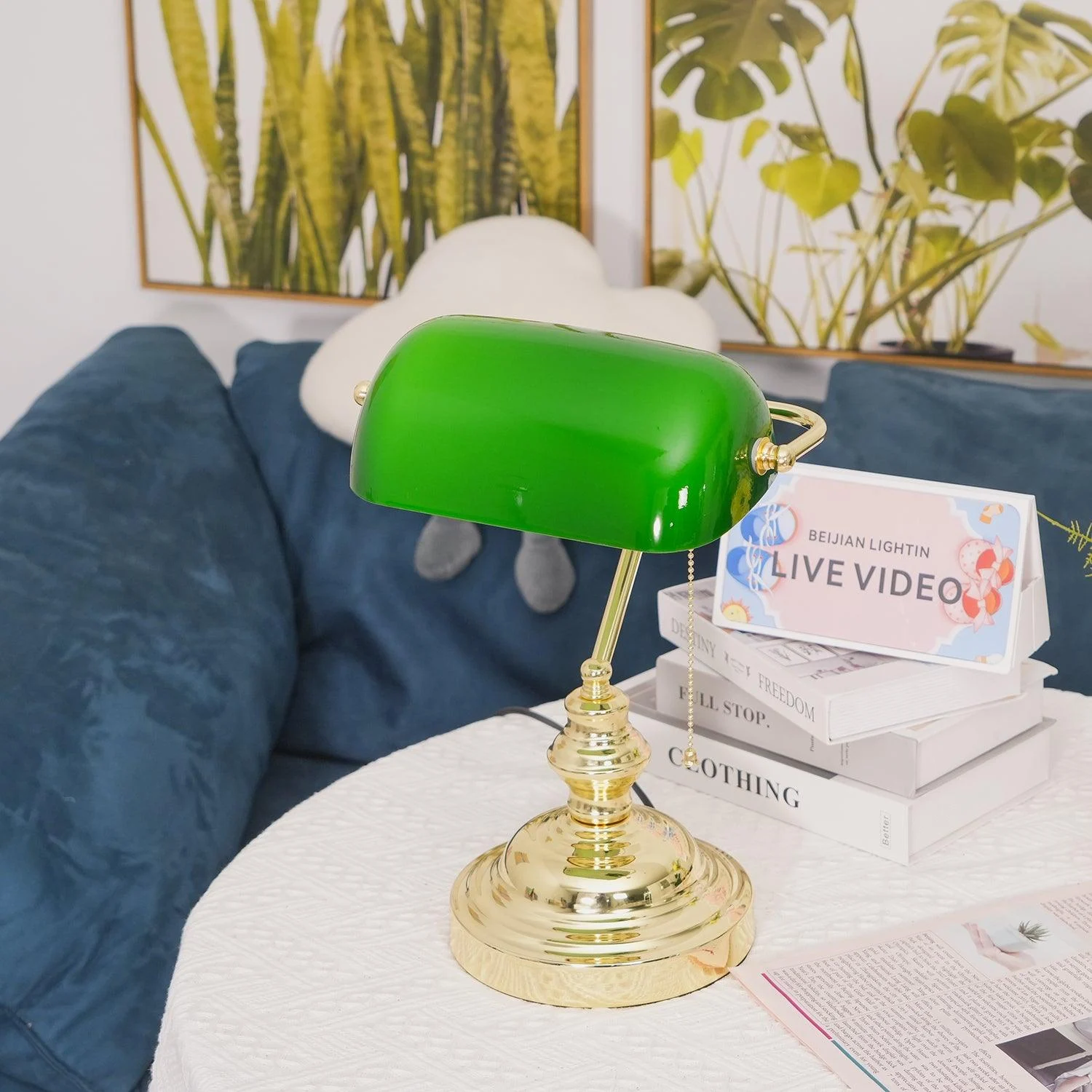 Vintage Bankers Table Lamp-Homelova