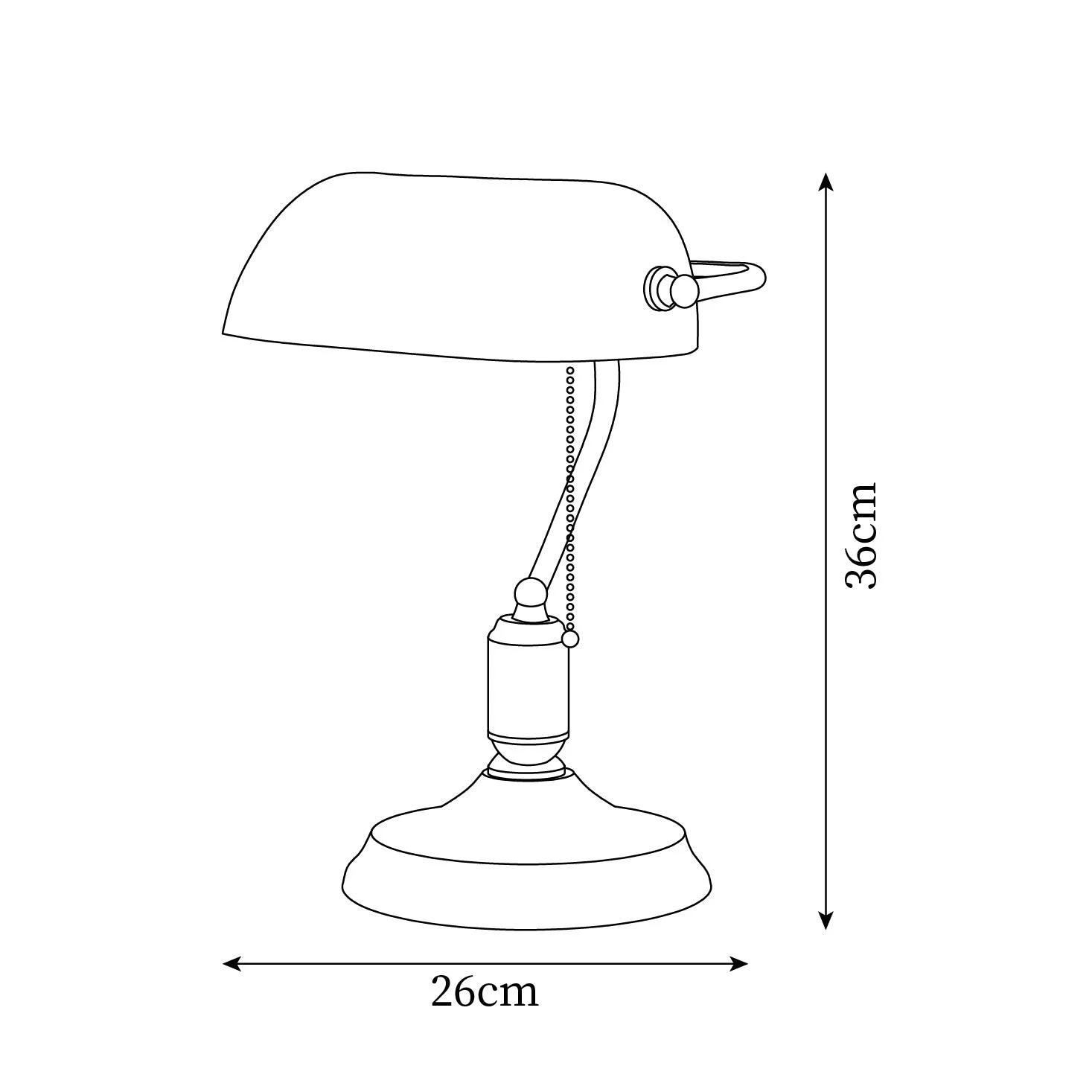 Vintage Bankers Table Lamp-Homelova