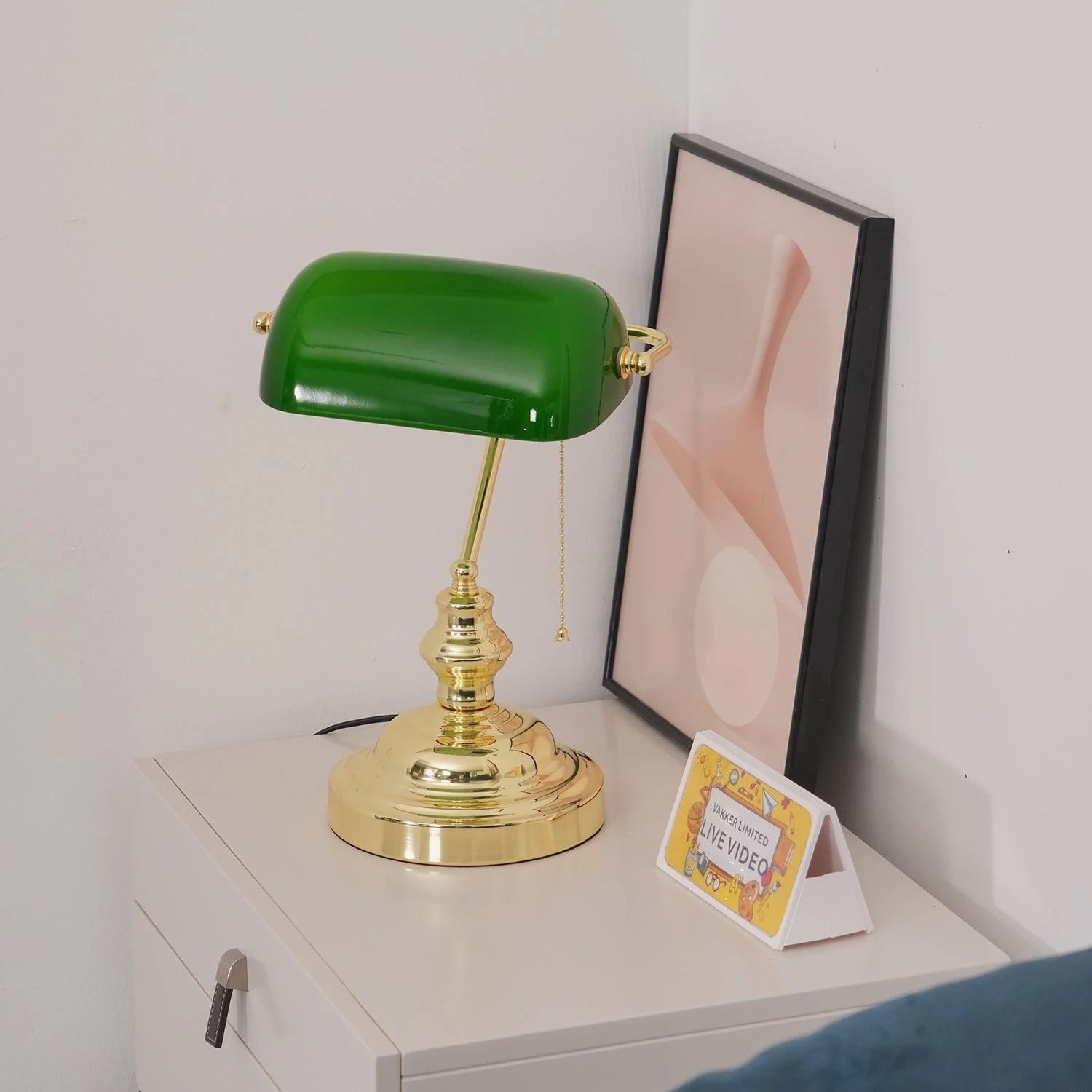 Vintage Bankers Table Lamp-Homelova