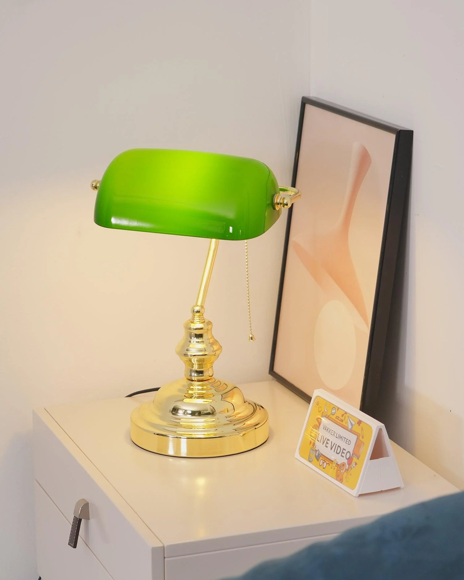 Vintage Bankers Table Lamp-Homelova