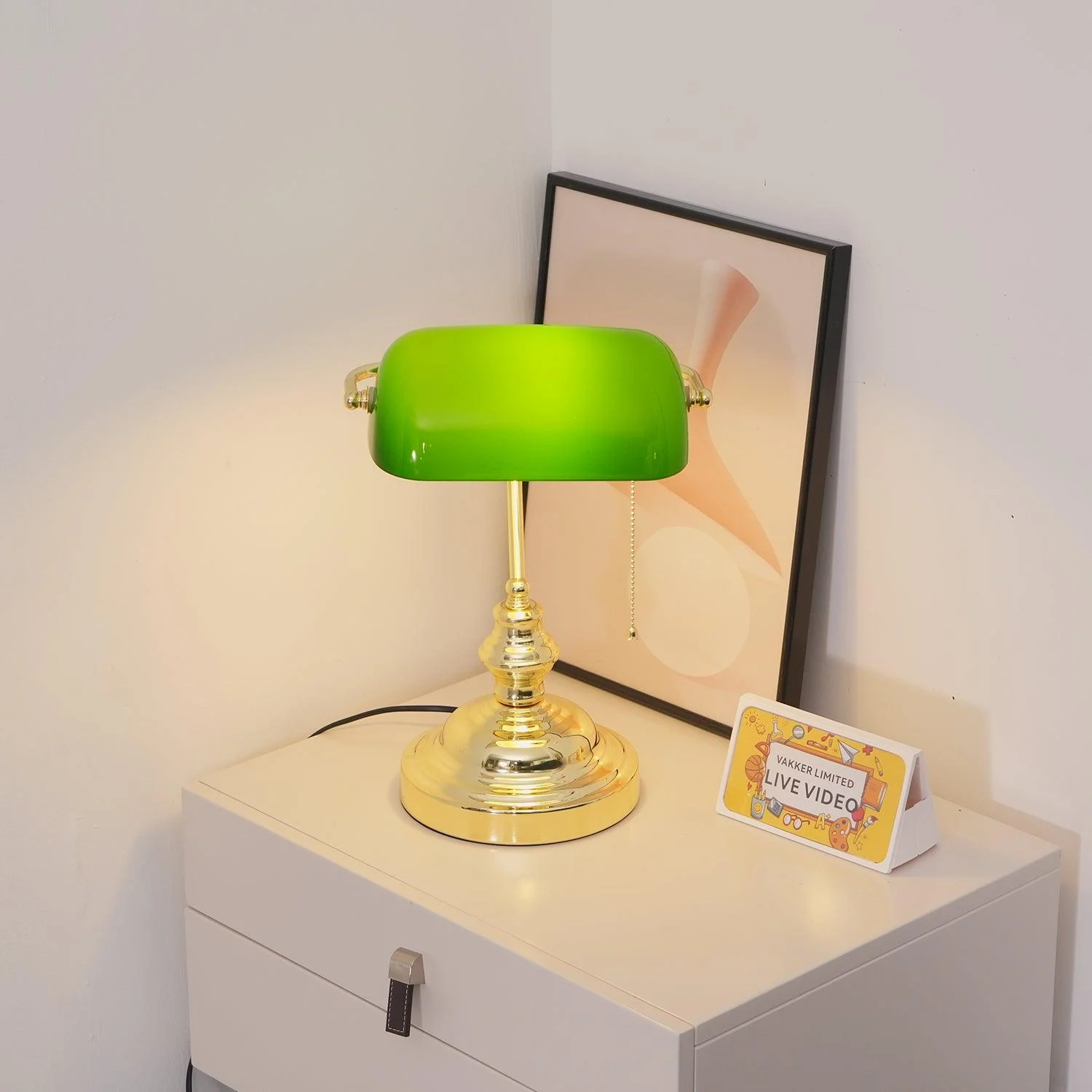 Vintage Bankers Table Lamp-Homelova