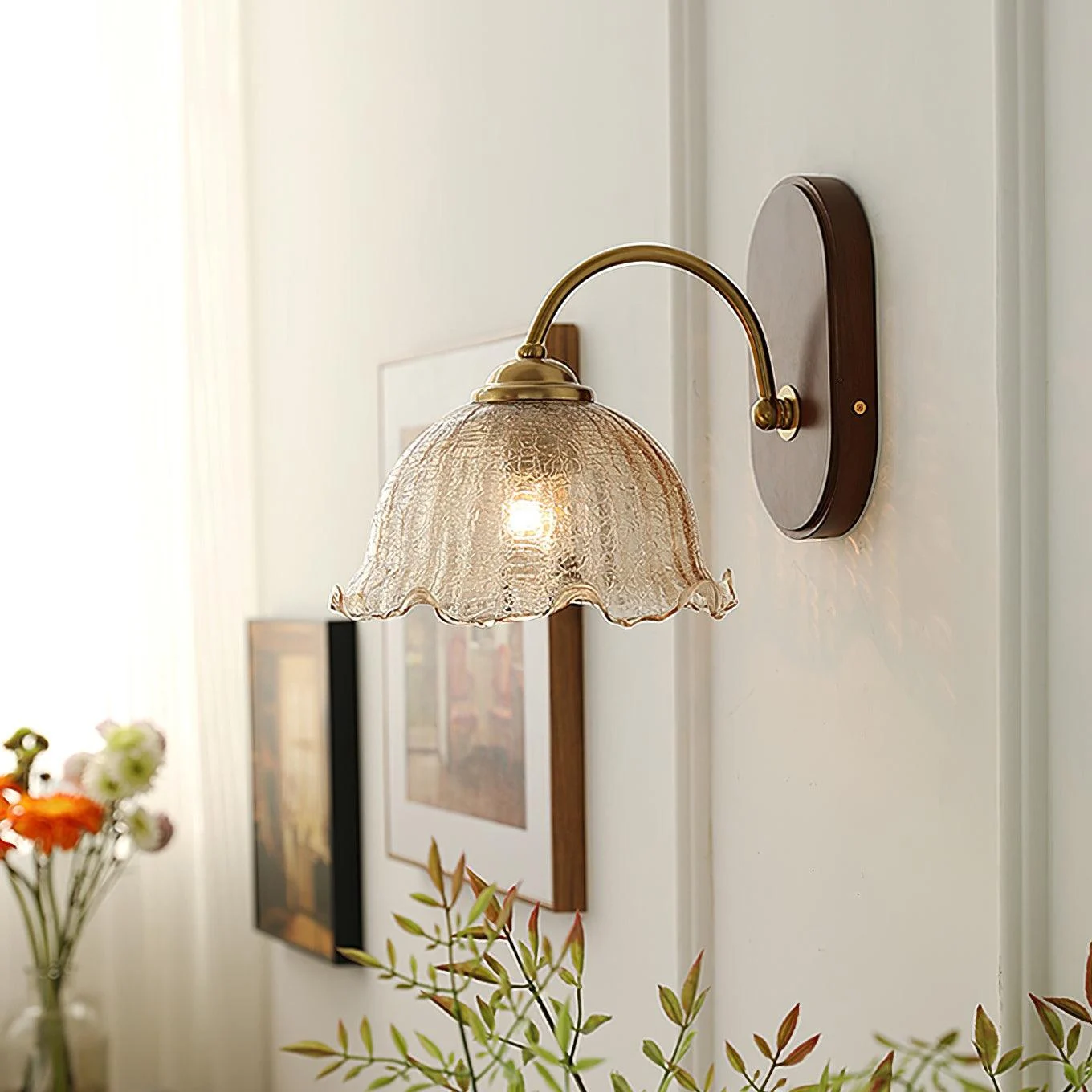 Vintage Flower Wall Lamp-Homelova