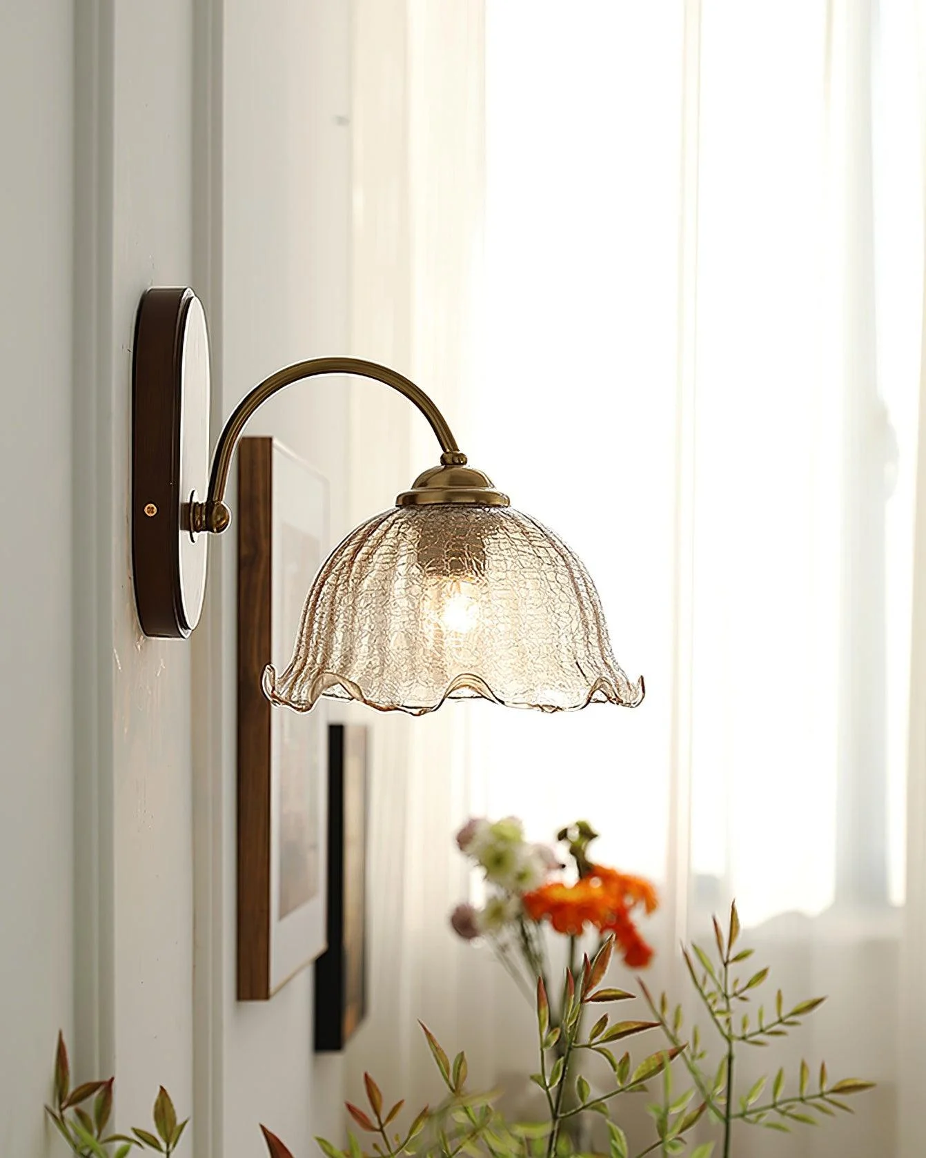 Vintage Flower Wall Lamp-Homelova