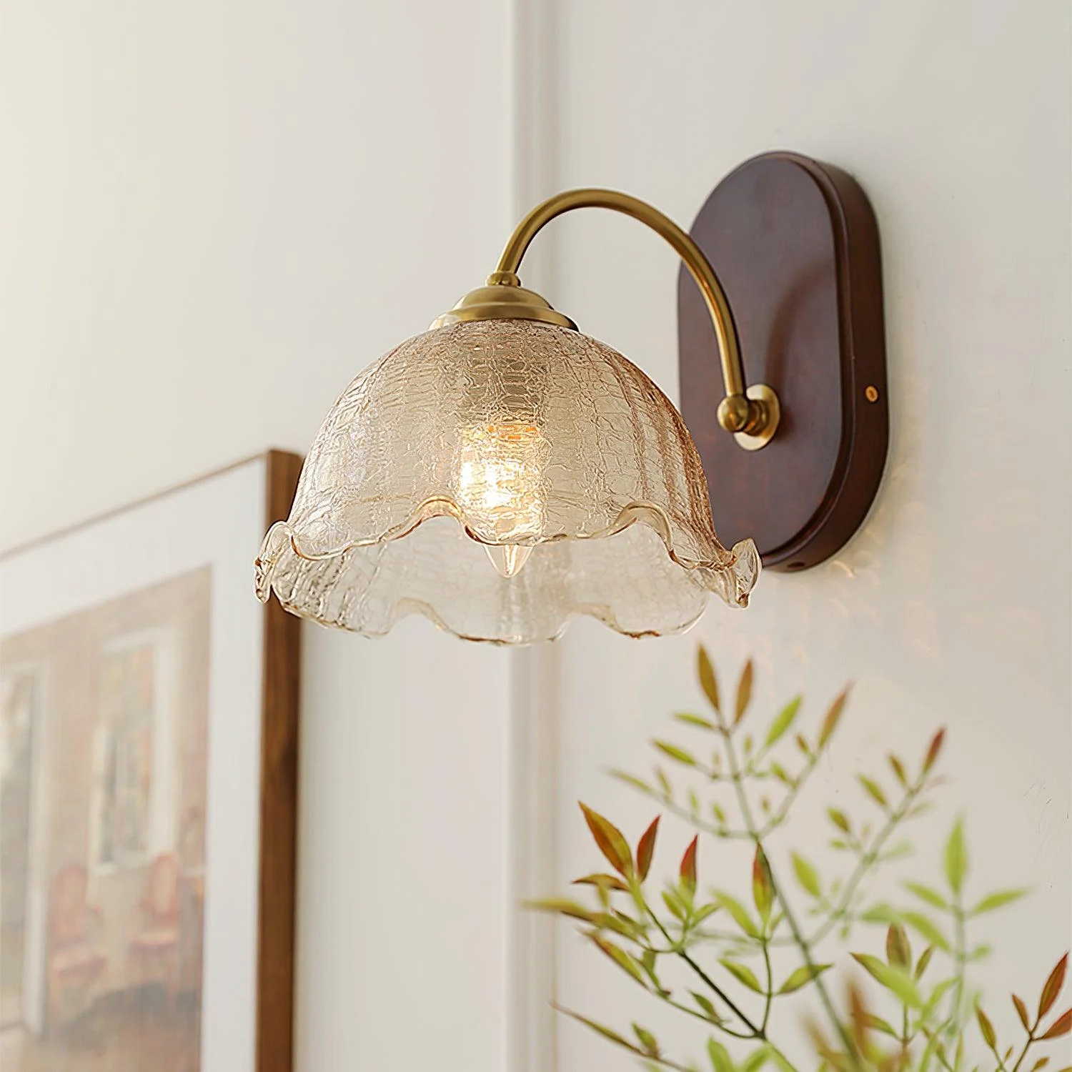 Vintage Flower Wall Lamp-Homelova