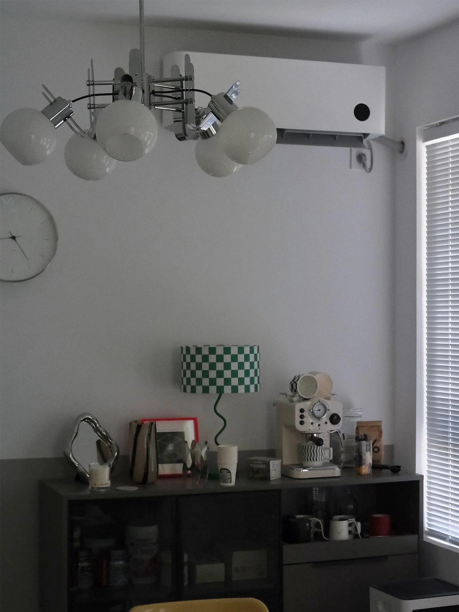 Vintage Geometrical Chrome Chandelier-Homelova