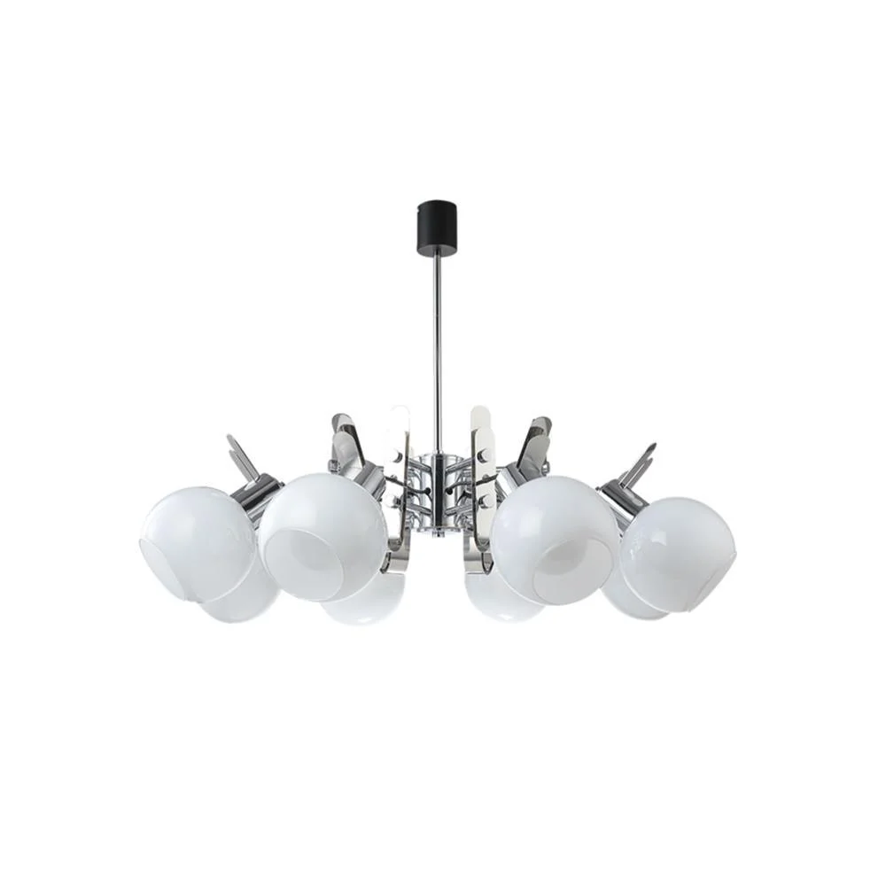 Vintage Geometrical Chrome Chandelier-Homelova
